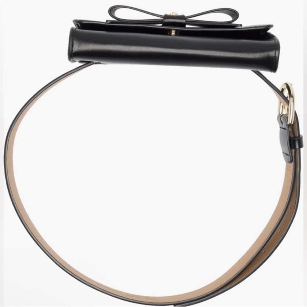 Kate Spade Black Leather Bow Fanny Pack - Picture 5 of 11
